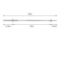 OZIO FITNESS Barra Pesas Musculación Roscada 1,20m 28 mm 6 kg Gimnasia Aguanta 180 kg - details 1