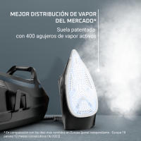 Rowenta Eco Steam Pro, centro de planchado, gran potencia de vapor, modo eco muy eficiente, distribución excepcional del vapor, depósito de agua extraíble de 1,3 L, tecnología silenciosa, diseño ecológico, DG9642F0 - details 1