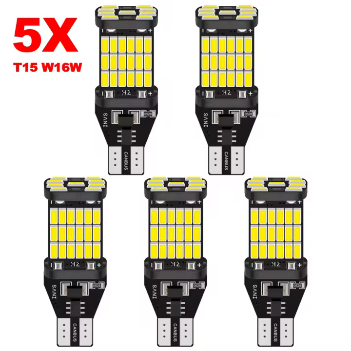 Lámparas LED T15 W16W 921 912 T16 T10 902 De Alta Potencia 45pcs 4014SMD Super Brillantes 1200LM Para Reemplazar La Luz Retroiluminada Del Coche Blancas - 1