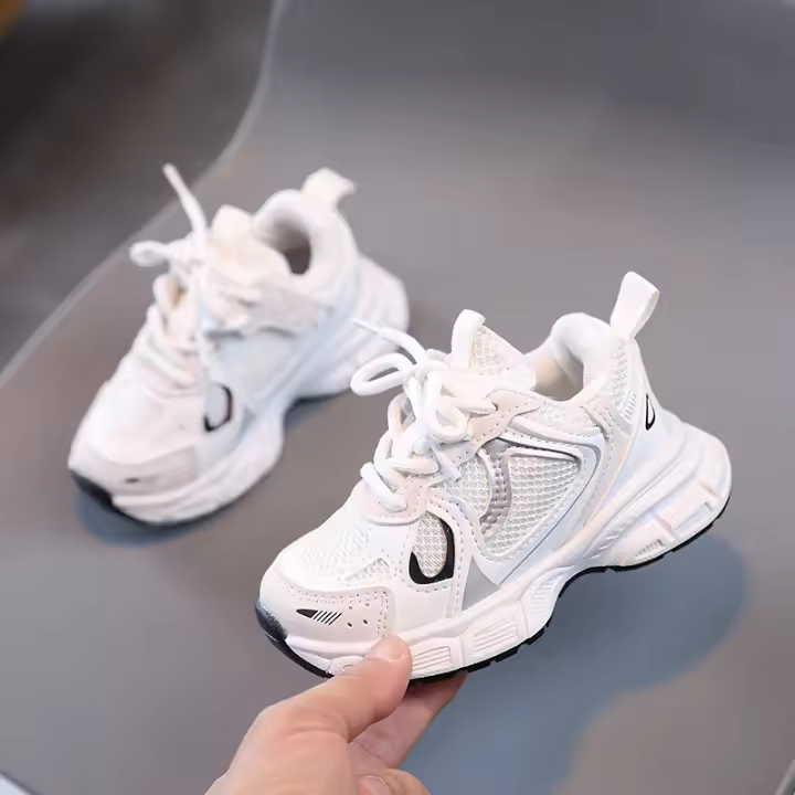 Zapatillas Deportivas Infantiles Primavera Otoño Unisex Tenis Deportivos Transpirables De Malla Para Baloncesto Y Tenis Zapatos Casuales Para Niños Tamaño 7-13Adecuado Para Todas Las Estaciones - 1
