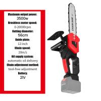Motosierra eléctrica sin escobillas, herramientas de poda de jardín inalámbricas portátiles de 3500W, sierras de registro de carpintero para batería Makita de 21V - details 3