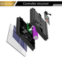 Kit De Caja De Batería Solar 3.7V1200MAH Con Panel De Luz Y Control Remoto Para Cadena De Luces LED DC 24V Decoración - details 10