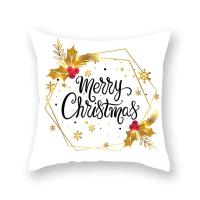 Funda De Cojín Cuadrada De Poliéster Para Navidad Con Patrón De Santa Claus Decoración Para Sofa Y Sala De Estar - details 6