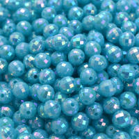 Talares Acrílicos Redondos Facetados AB Color 6mm 8mm 100/200 Piezas Para Fabricación De Joyas Pulseras Collares Hechas a Mano - details 3