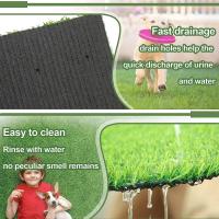 Pataca De Grama Artificial Para Perros Grande Tapete De Inodoros Portátil Para Entrenamiento De Mascotas Material Fibra Lavable Al Agua Ideal Para Exteriores - details 31