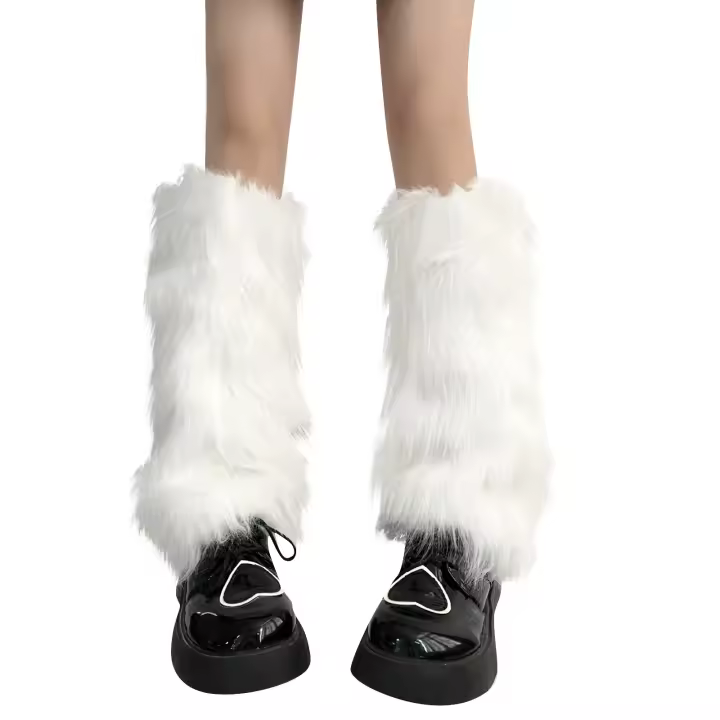 Calentadores De Pierna Suaves Y Gruesos Para Mujer Y Niñas Calcetines Largos De Peluche Sintético Invierno Fundas Para Botas - 1