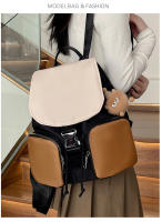 Mochila pequeña y sencilla de ocio para mujer, estilo nuevo de verano, mochila de color contrastante a la moda para estudiantes universitarios, bolso de viaje de ocio. - details 7