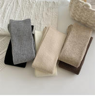 Medias Retro Para Mujer Estilo Japonés De Otoño Invierno Cálidas Y Suaves Medias Largas De Color Sólido Moda Casual Para Mujer - details 7