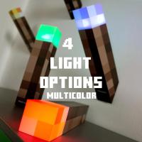Lámpara De Noche LED Game Brownstone Figura 4 Colores Luz Decorativa Para Dormitorio Cargable Por USB Juguete Para Niños Regalo - details 2