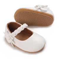 Zapatos De Princesa Para Bebé Niña En Lace Blanca Mocasines Con Lazo Y Borde Antideslizante De Goma Primera Calzado Para Caminar - details 32