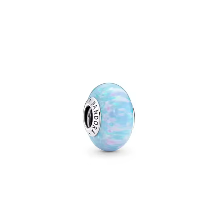 PANDORA Pulsera con dijes de color azul océano opalescente con dijes para momentos, impresionantes joyas para mujer, regalo para mujer,Con caja - 1