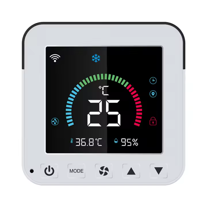 Controlador De Temperatura Y Humedad WiFi Inteligente Para Aire Acondicionado Con Pantalla Táctil LCD Y Control Remoto IR Compatible Con Google Home Alexa - 1