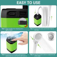 Tienda BIT Ducha Portatil Camping, Ducha Camper Mejorada con Pantalla de Temperatura y Potencia, Eléctrico Portátil Recargable Ducha with 6000mAh Batería para Camping, Plantas de Jardín,Coche, Lavar al Perro - details 4