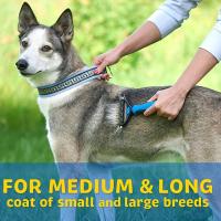 Peine Para Perros Y Gatos Eliminador De Pelos Y Nudos Doble Cara Herramienta De Peluquería Para Mascotas Material De Acero Inoxidable - details 4