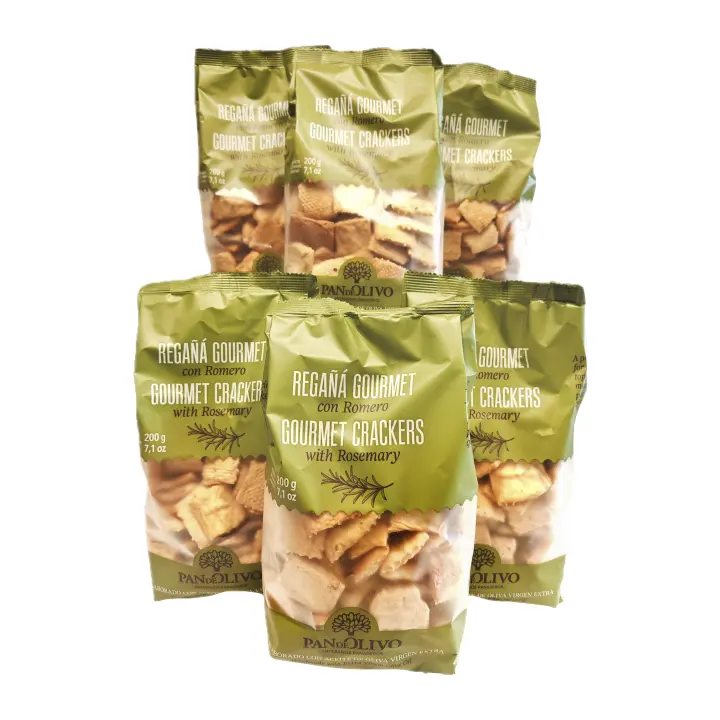 Regañás gourmet con Romero. Pack 6 bolsas 200 gramos. PAN DE OLIVO ARTESANOS PANADEROS - 1