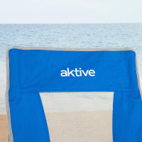 Aktive - Pack 4 sillas de playa plegables, asiento bajo, 50x51x67 cm, estructura de acero, tejido poliéster con malla transpirable, reposabrazos, bolsillo lateral y bolsa de transporte - details 4