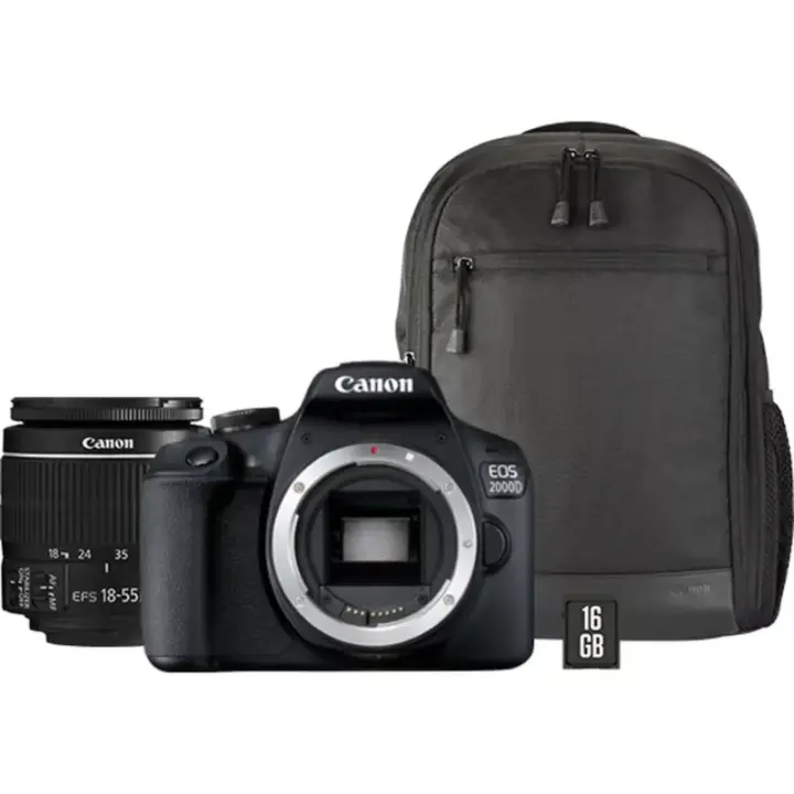 CANON EOS 2000D + 18-55MM IS +FUNDA + SD 16GB - 1