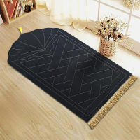 Alfombra De Oración De Espuma Espesada Con Borla Y Diseño Emboss Suave Y Fácil De Llevar Se Puede Usar En Muchas Escenas Alfombra De Poliéster 100% Lavable a Mano - details 4