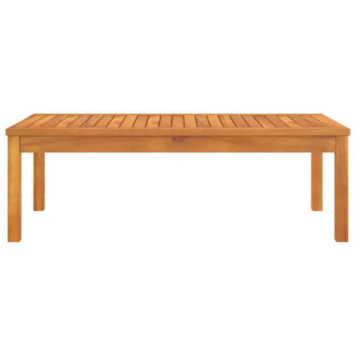 vidaXL Mesa de centro de madera maciza de acacia 100x50x33 cm Conjunto Terraza Muebles Jardín Exterior Juego de Muebles de jardín Mueble Jardín Exterior Muebles de Salon Exterior - 1