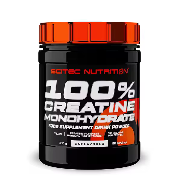 SCITEC Nutrition 100% Creatine Monohydrate - Suplemento de creatina monohidratada - 300 gr - Mejora el rendimiento físico - Sabor a elegir - Incrementa la masa muscular - Favorece la recuperación. - 1