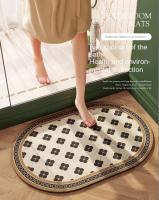 VIKAMA Alfombra De Baño Americano Antideslizante De Arcilla De Diatomeas Para Puerta De Toilette Absorbente Fácil De Manages - details 0