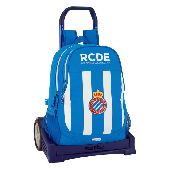 Rucksack R.C.D. Espanyol Offiziell - Kinderrucksack, Polyester, 6 Liter, Ultraleicht, Mit ID-Karte & Trolley-fähig