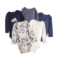 Ropa para niños, nueva primavera y otoño, mono triangular de manga larga para bebés, ropa para gatear, mono de bebé de cinco piezas - details 30
