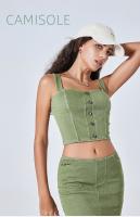 Deportivo Top Vaquero Mujer ajustado con almohadillas, push up y alta elasticidad - details 0