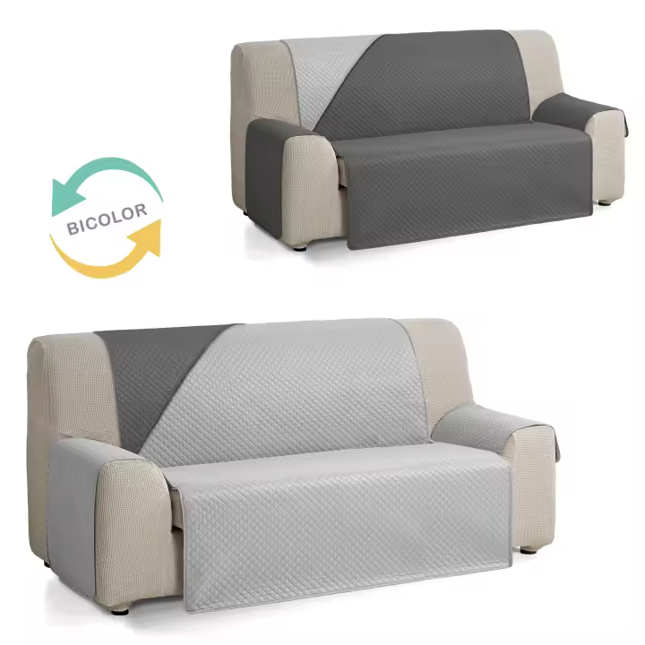 VALENTIA HOME Valentia Home - Funda Cubre Sofá Acolchada Reversible Rombo Bicolor para 1 a 4 Plazas - 13 Combinaciones de Colores - 1