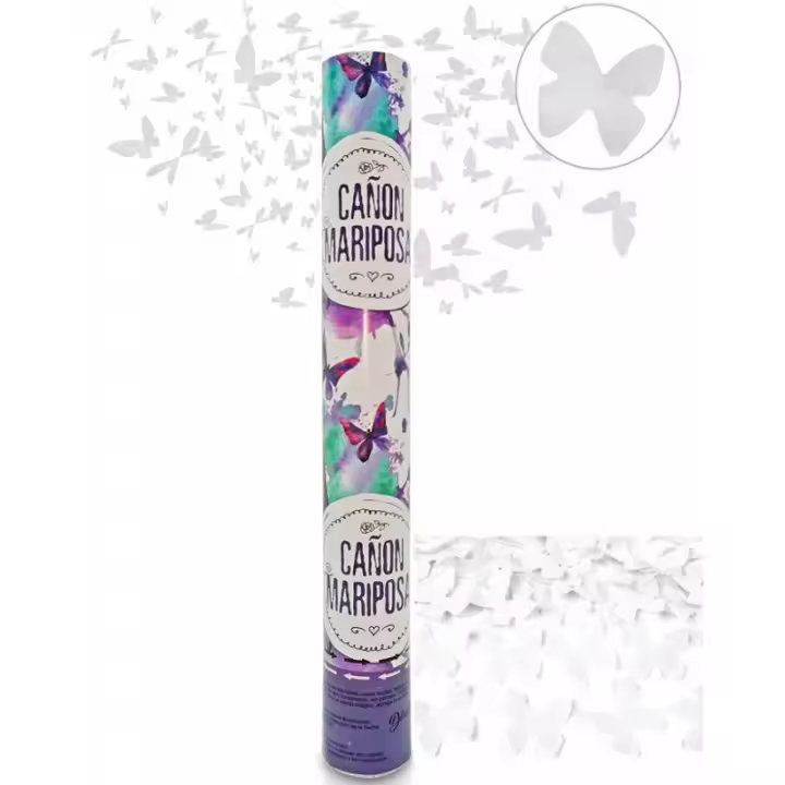 Disok Lote 20 Cañones Confeti Mariposas Biodegradables 40 CM - Bodas - 1