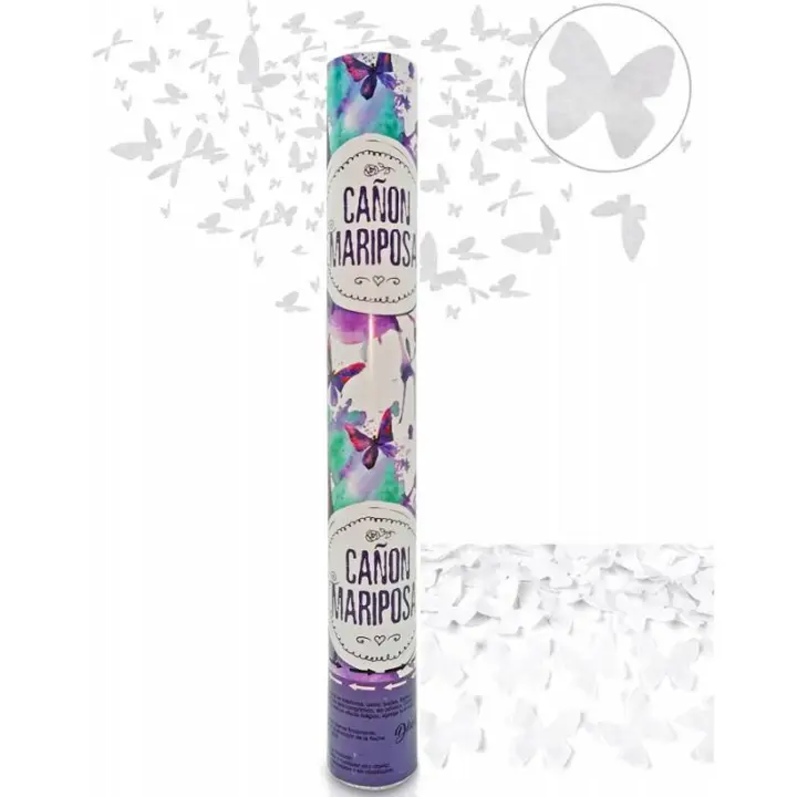 Disok Lote 20 Cañones Confeti Mariposas Biodegradables 40 CM - Bodas - 1