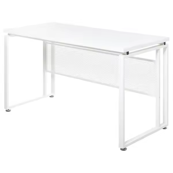 Escritorio Tull Homcom pies ajustables blanco 75x135x60 cm - 1