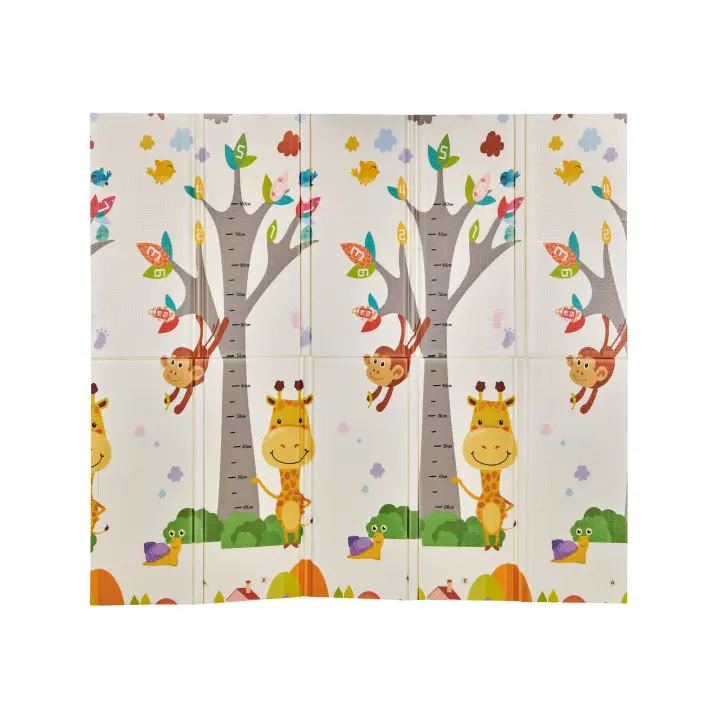 MS Fancy - Alfombra de Juegos para Bebé 180x200 cm - Doble Cara, Tapete Muy acolchado (1.5 cm Grosos), Plegable y con Bolsa de transporte - 1