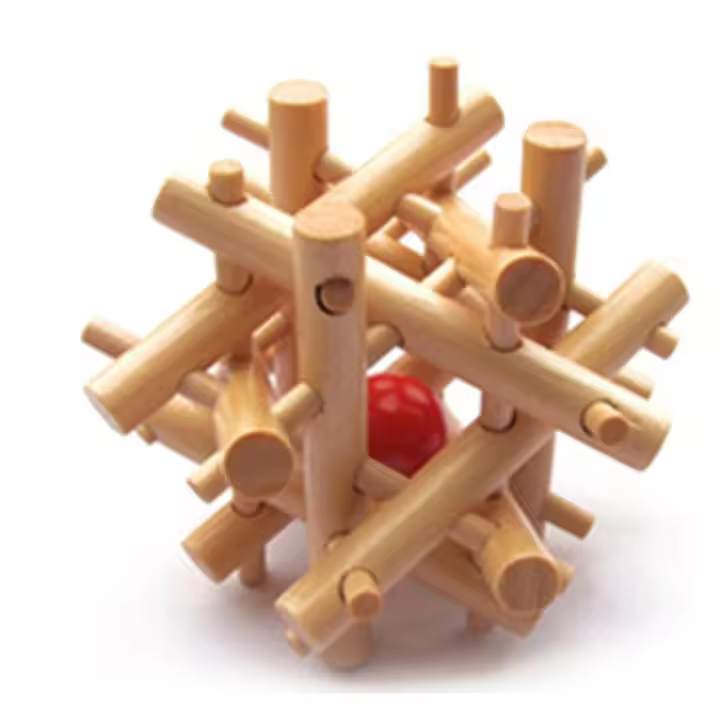 Rompecabezas Tridimensional De Madera Kongming Lock Desafío Cerebral Para Adultos Regalo De Inteligencia Para Niños Juego De Descompresión Para Oficina - 1