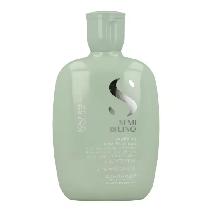 Alfaparf semi di lino scalp renew purifying champú 250 ml, champú delicado purificante para cuero cabelludo con problemas de caspa seca o grasa: limpia delicadamente normalizando el cuero cabelludo y retrasando la - 1