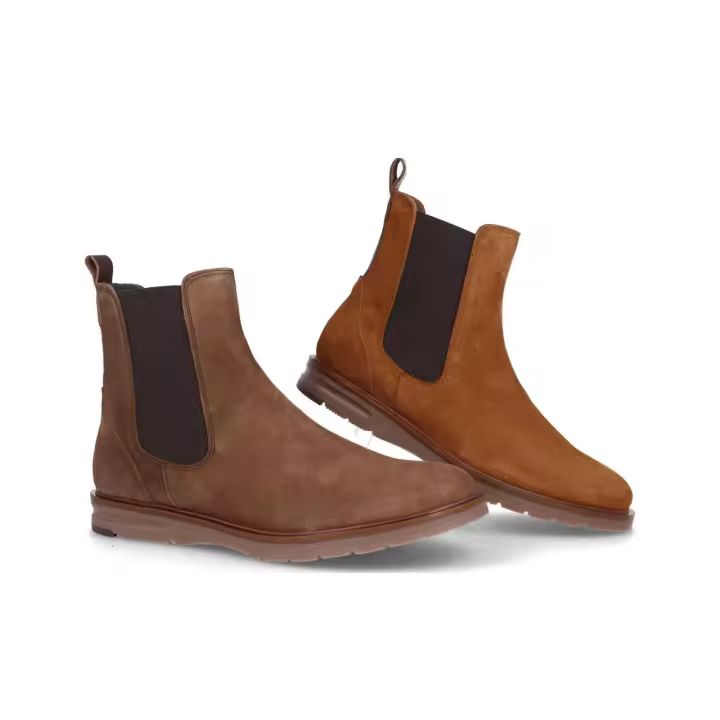 Mº4002 - DJ SANTA BOTIN CABALLERO PIEL 2 COLORES : TAUPE , CUERO  TALLAS: 39 AL 46  CORTE EXTERIOR: PIEL  FORRO INTERIOR: TEXTIL  PLANTILLA: TEXTIL  / EXTRAIBLE  ALTURA TACÓN / CUÑA : 3 CM.  PISO : SINTÉTICO - 1