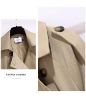 Nueva Chaqueta De Trench Femenina Estilo Británico 2025 Windbreaker Streetwear Doble Botón Largo Elegante Para Otoño E Invierno - details 2