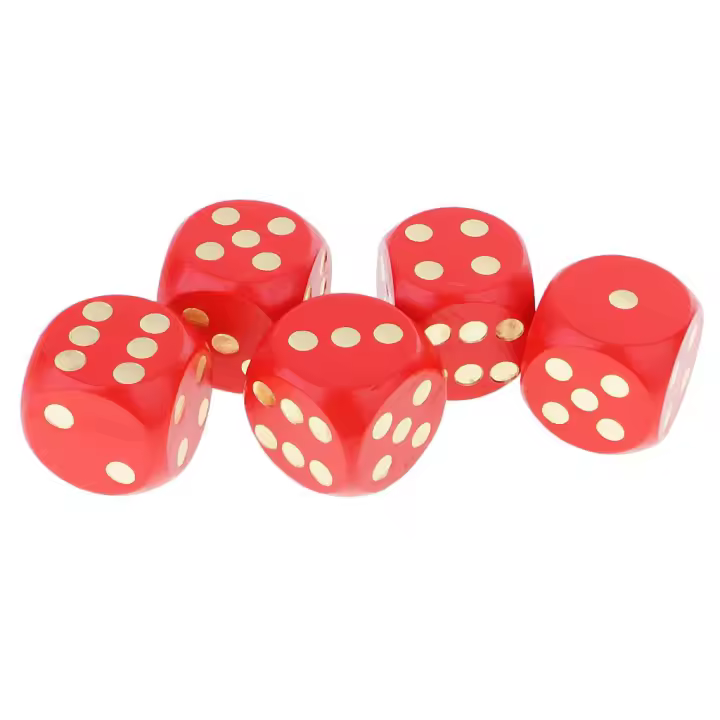 Juego De 5 Dados De Madera Grandes De 6 Cara 30mm Para Juegos De Tablero TRPG D&D Juguetes De Fiesta Suministros De Juegos De Cartas - 1