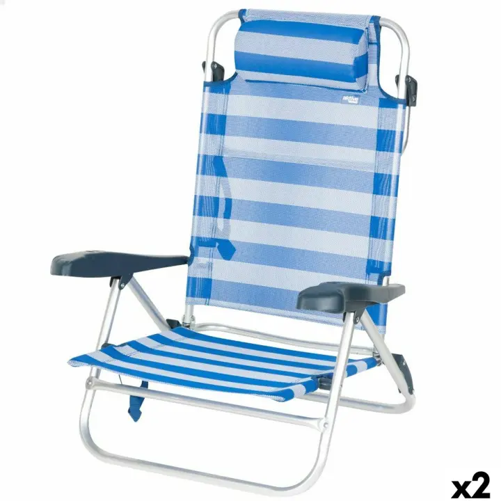 Silla de Playa Aktive 47 x 82 x 49 cm (2 Unidades) - 1