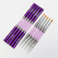 Cepillo De Uñas Doble Final Para Arte De Uñas Acrílicas Profesional Línea De Esmalte Gel Pincel De Dibujo Y Pintura Florales Herramientas De Manicura - details 2