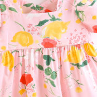Vestido De Verano Para Bebé Niña Con Estampado Floral Y Manga Burbuja Vestido De Princesa De Algodón Con Cuello Cuadrado Lindo Vestido Corto Para Niñas De 1-2 Años - details 4