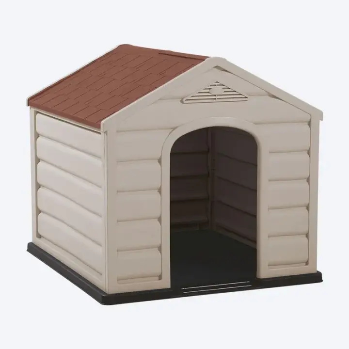 KG KITGARDEN - Caseta Perro Pequeño Jardín, 58,5x61x68cm, Beige/Terracota - 1