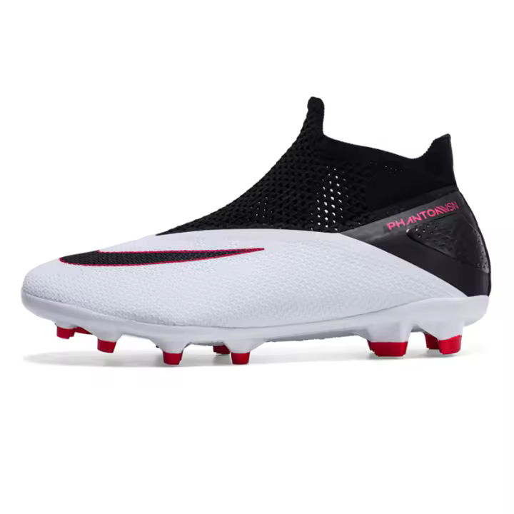 Zapatos De Fútbol Profesionales Para Hombres Ultraligeros Deporte De Entrenamiento Cleats De Fútbol Blanco Negro Talla True Fit Material Superior PU Suela De TPR - 1
