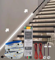 Tira De LED 24V Con Sensor De Movimiento PIR Y Controlador De Carril Para Efecto Pursuit WS2811 2 En 1 Flujo De Agua 10M - details 0