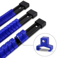Organizador De Destornilladores 3 PCS Con Rail Negro Y Clips Rojo Azul Negro Soporte Pesado Para Herramientas De Jardín - details 4