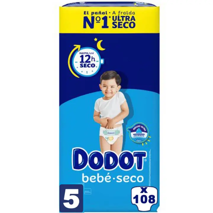 Pañales Dodot Talla 5 (11 a 16 kg)  - 54 Pañales o 108 Pañales - Pañales Dodot Bebe Seco - 1
