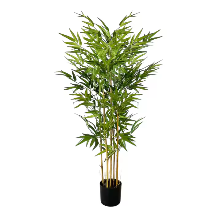 Acomoda Textil – Planta Artificial Decorativa con Macetero Elegante para Hogar, Jardín, Comercio y Oficina. Planta Sintética Resistente para Interior y Exterior Sin Cuidados. (Árbol Bambú) - 1