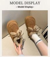 Botas De Invierno Para Mujer Con Cordones Antideslizantes Y Lona De Microfibra Botines De Punta Redonda Y Suela De Goma Aislante Y Confortables - details 6