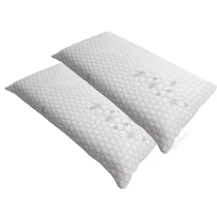 Pack de 2 almohadas viscoelástica Go-Go 100% viscoelástica, tejido Aloe Vera antibacterias , antiácaros. Termoregulable. La almohada más vendida de Miravia. - 1