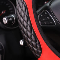Cubierta De Volante De Coche Artificial De Lobo Suave Y Cómoda Para 14.5-15 Pulgadas Sin Anillo Interior Estilo Estéreo - details 1